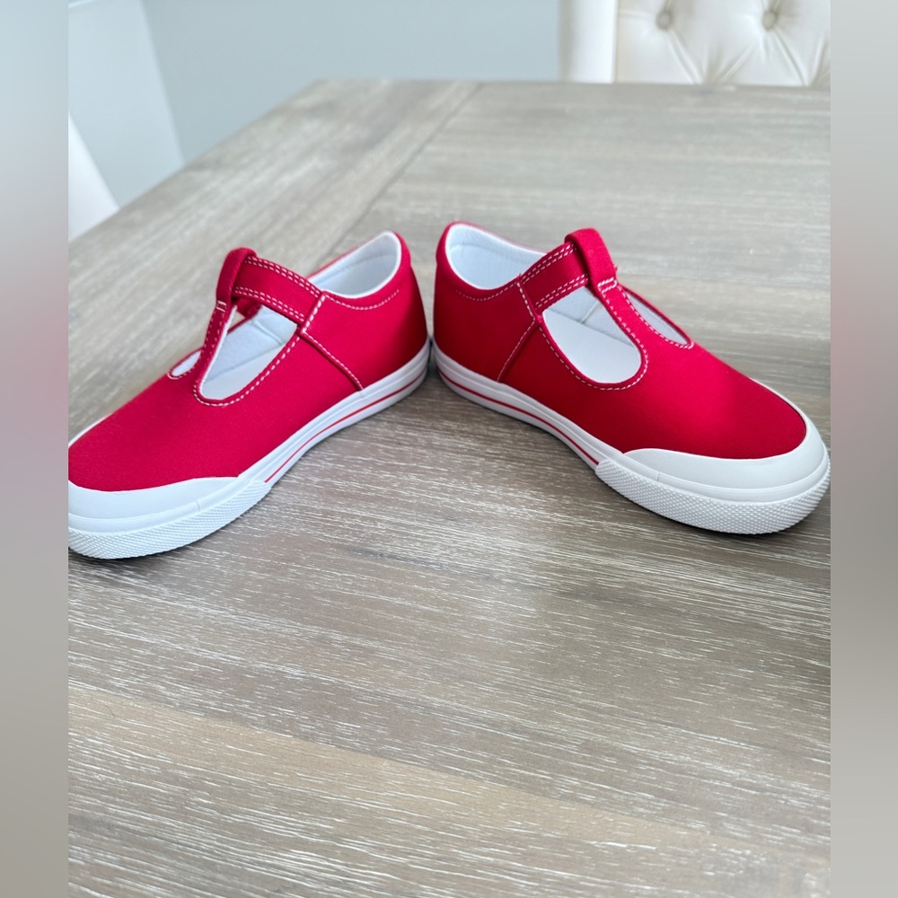 FootMates Kids Bright Red Sneakers (Drew) - Picture 4 of 9
